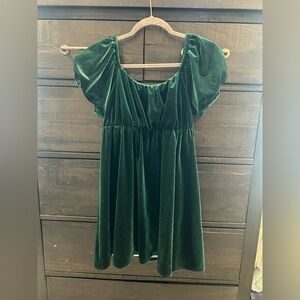 Velvet Puff Sleeve Dress